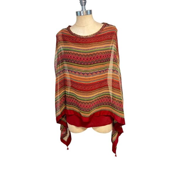 Soft Surroundings Gypset Beaded Layered Kimono Tunic Top S/M NWOT - Picture 3 of 7